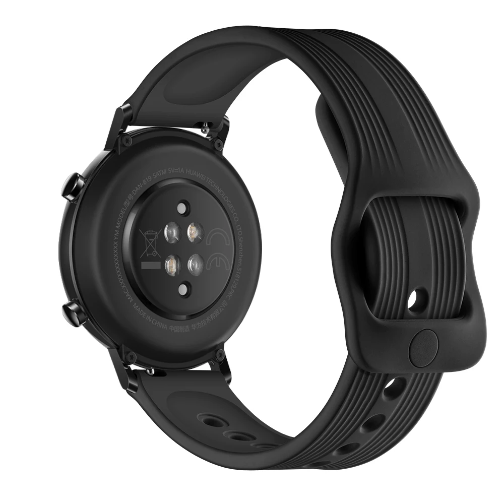 Ремешок силиконовый для Huawei GT 2 42 мм браслет Garmin vivoactive Amazift Bip band Amazfit GTR smart Galaxy Active 20