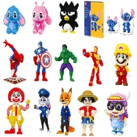disney 26styles stitch spiderman blocks blocks building toys cartoon anime characters teaching childrens toy legoeing