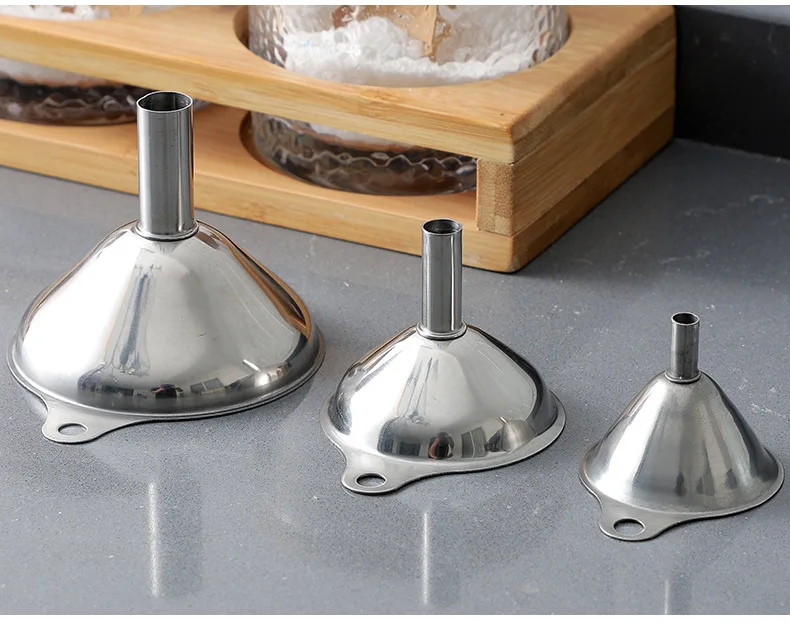 3 шт. Нержавеющая сталь Воронка из трех предметов мини воронка утечки масла вина