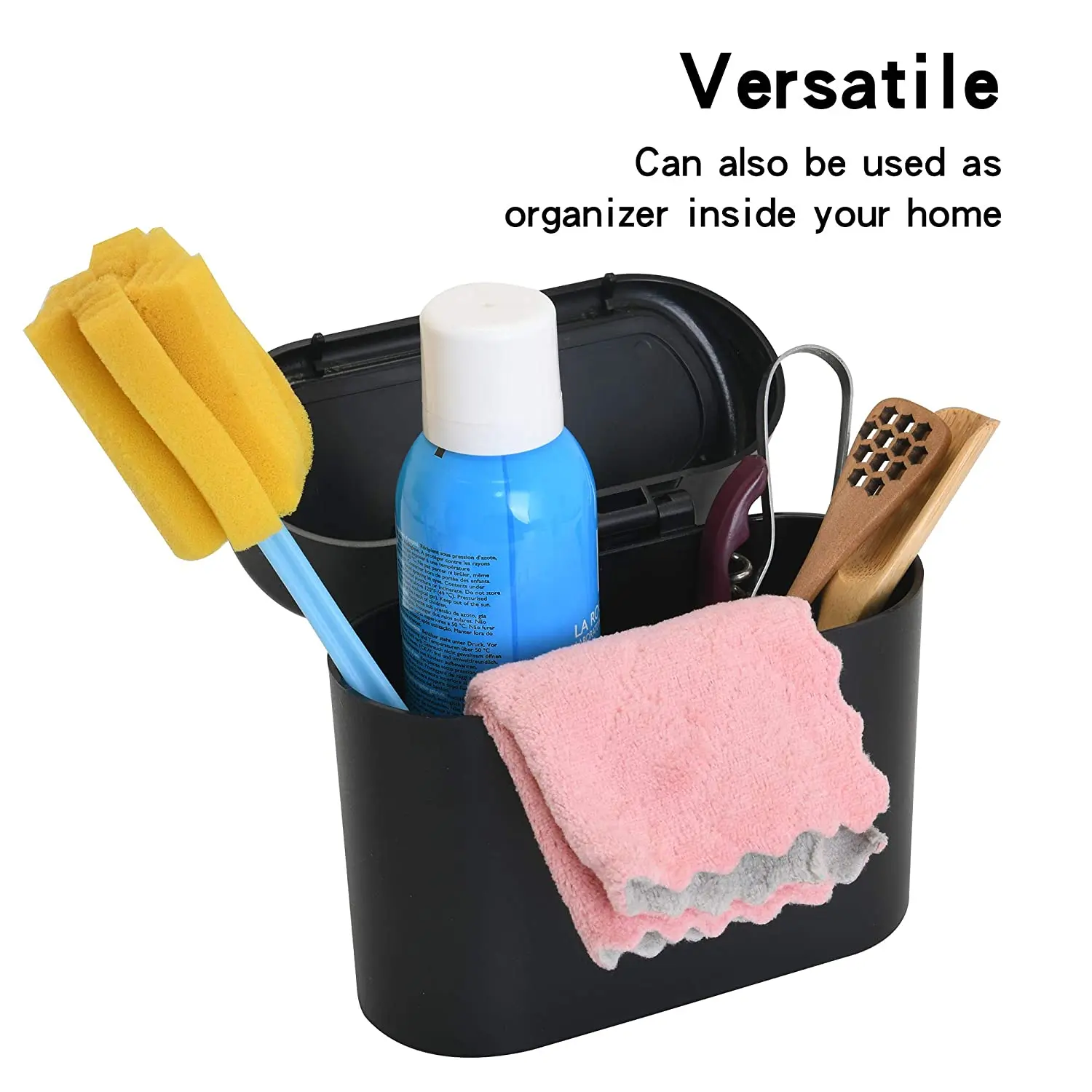 

Car Trash Can Black ABS Square Push-type Hanging Trash Can Car Trash Storage Box Accessories Car Storage Interior Car Accessory