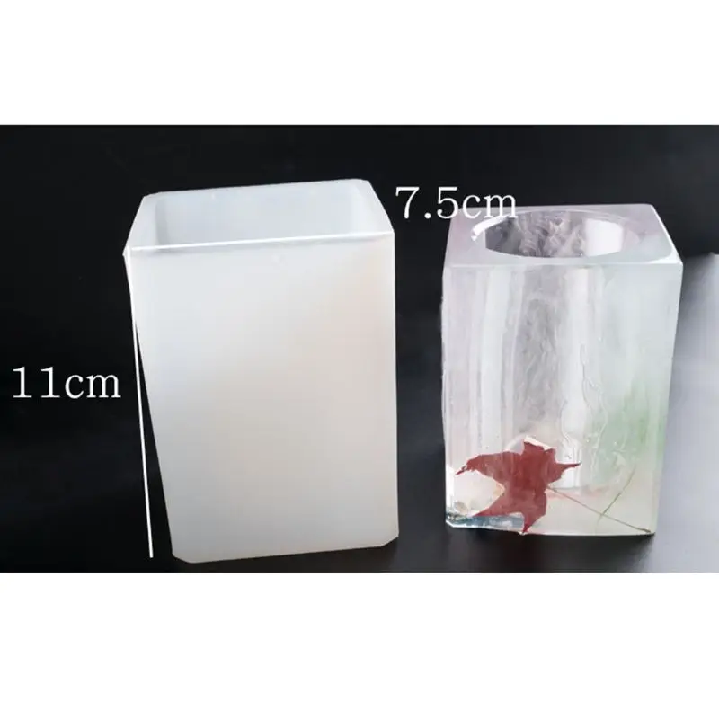 

Silicone Mold DIY Pen Holder Desk Organizer Decoration Table Decor Epoxy Resin Handmade Crafts Molds Gifts Cup Stripe Unique