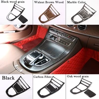6 colors abs car console gear panel frame cover trim sticker for mercedes benz e class w213 2016 2018 auto interior accessories