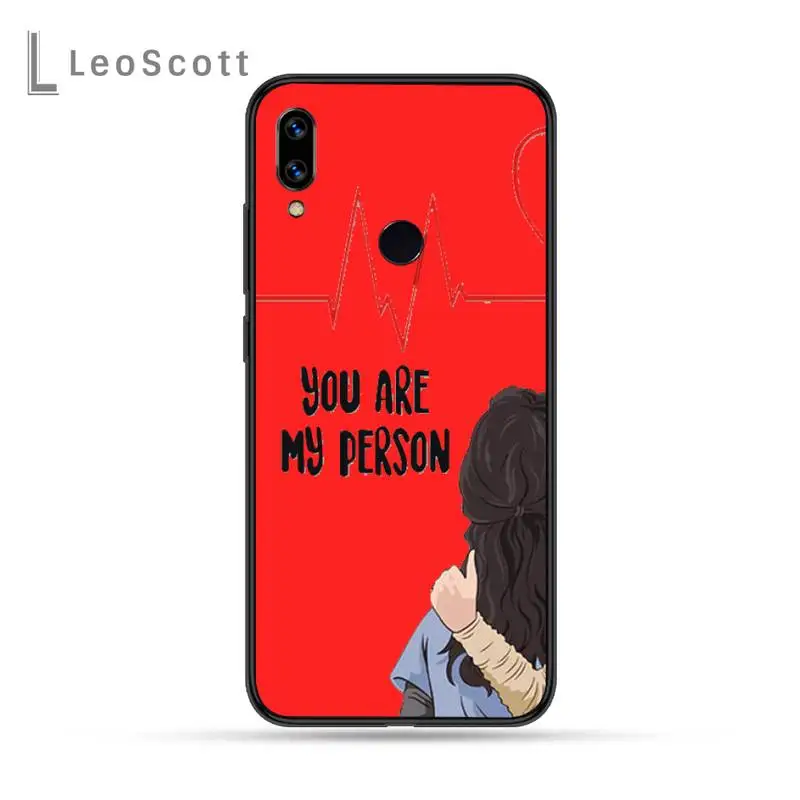 

Greys Anatomy You're My Person color Phone Cases For Xiaomi Redmi Note 4 4x 5 6 7 8 pro S2 PLUS 6A PRO