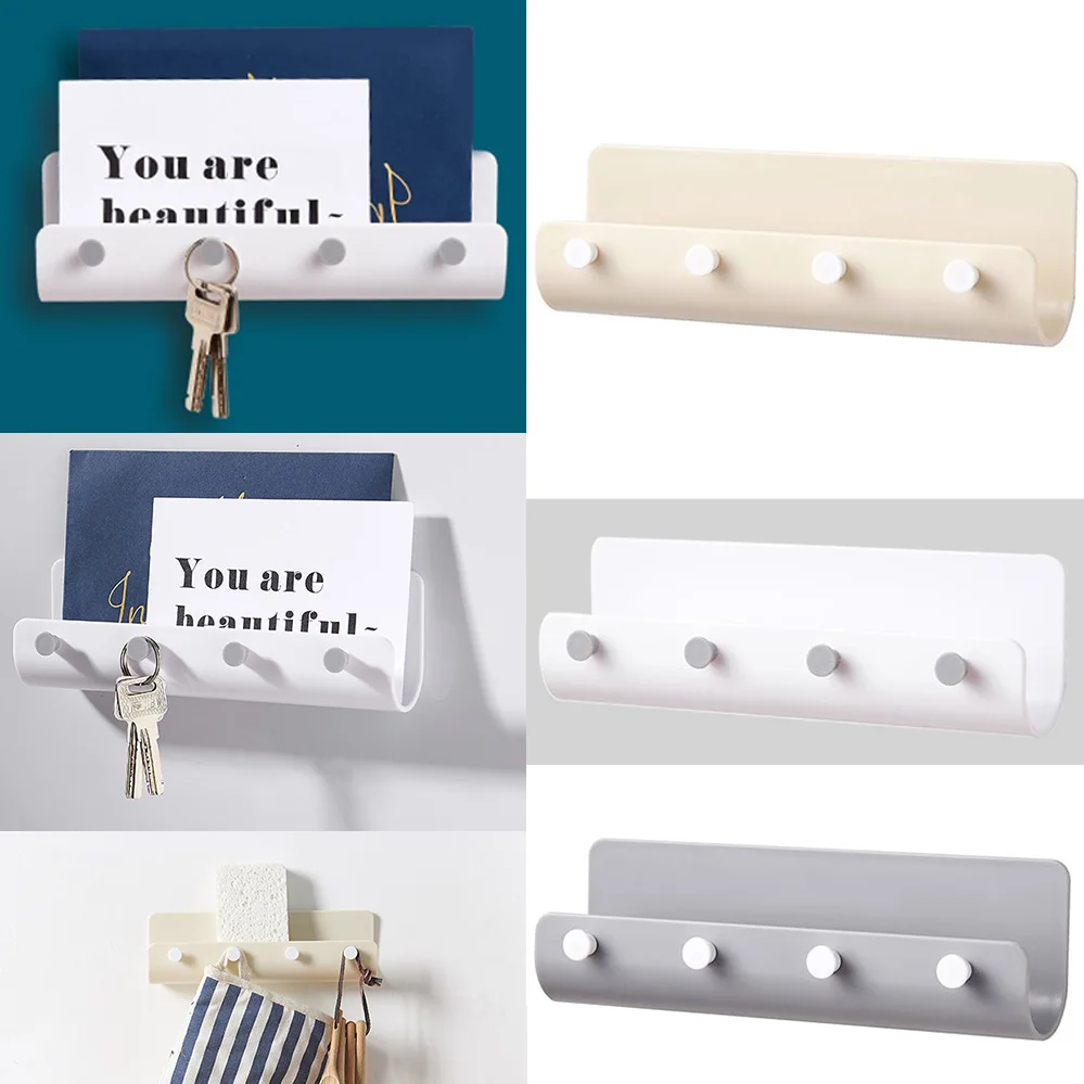 Крепкая длинная Вешалка для домашней двери настенные крючки держатель ключей