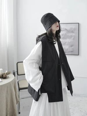 Дизайнерский Темный жилет с изображением миноритета нестандартная куртка