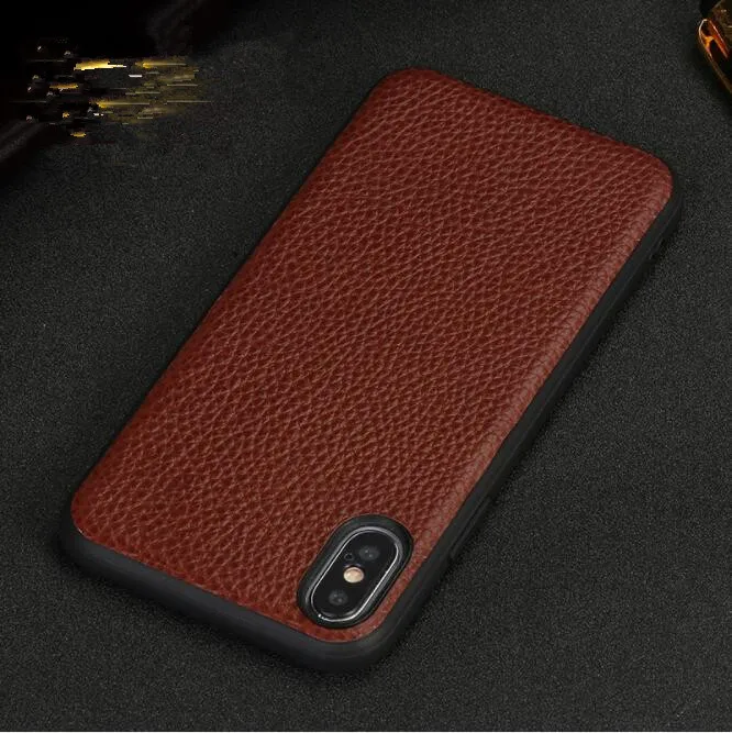 For Iphone 8 Plus Case Genuine Leather Luxury Phone Cover for 6 7 Xs Max Xr Litchi Stria Gifts IPhone |