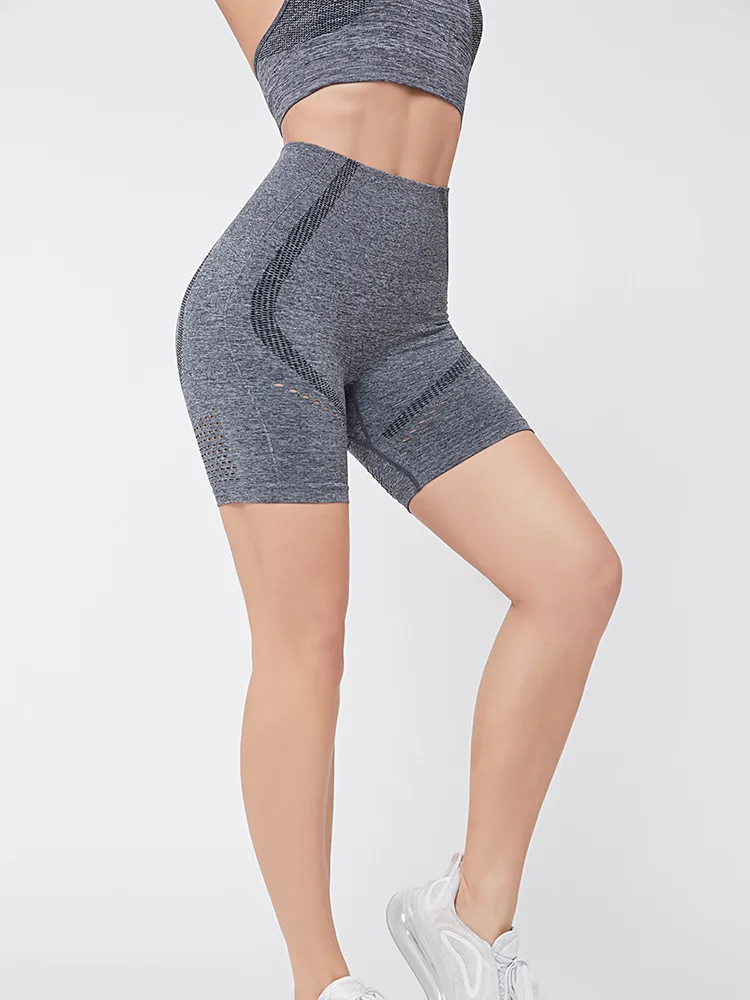 

New High Quality Women seamless shorts high waist biker shorts fitness cycling shorts push up yoga short workout gym tights