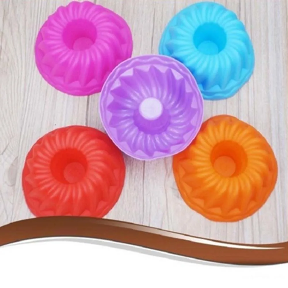 

7*7*3cm Pumpkin Shape 3D Cake Cup Silicone Muffin Cupcake Mold Baking Tools Cake Decorating Tools For Bakeware