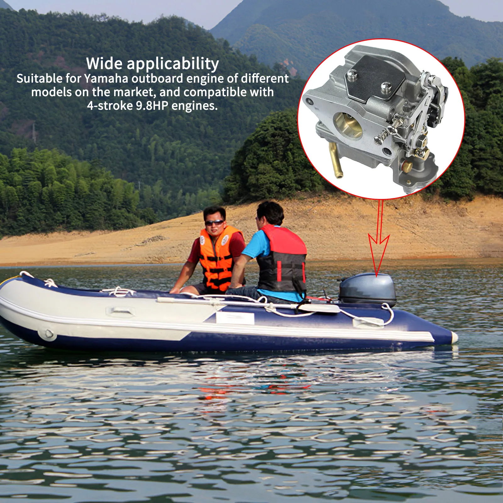 

2021 Outboard Motor Carburetor 4-Stroke 9.8 Horsepower Carburetor General Accessories For Yamaha Outboard Engines Durable