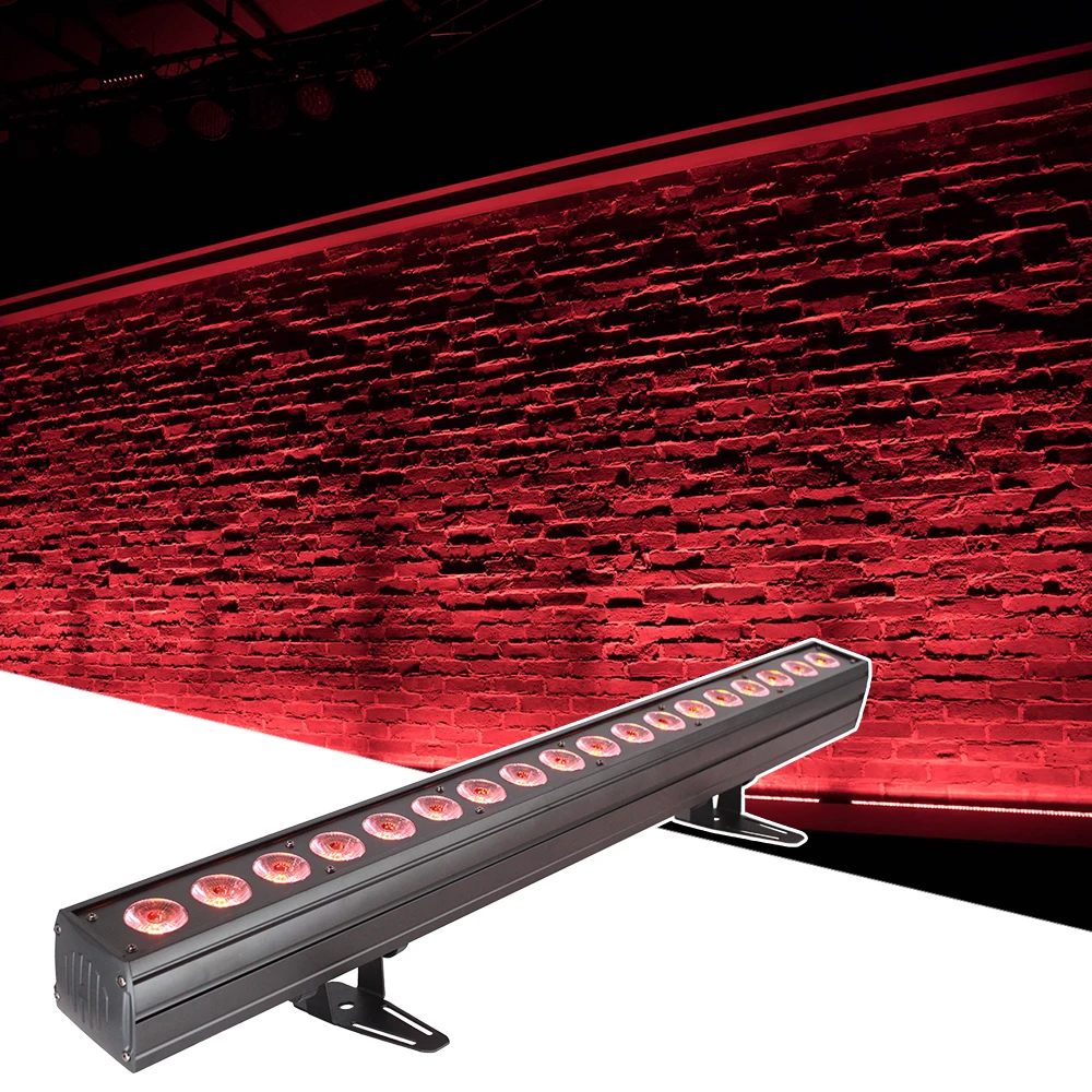 18x18W LED RGBW 4IN1 Led Wall Wash Light DMX Led Bar DMX Line Bar Wash Stage Light Party Wedding Events Lighting Fast Shipping 9x10w led rgbw 4in1 led wall wash light point control dmx led bar dmx line bar wash stage light effect party wedding event light