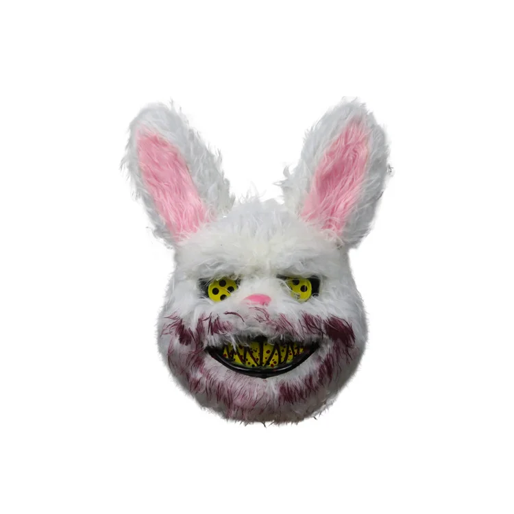Rabbit 1 шт., новая маска на Хэллоуин, кровавый убийца, кролик, маска, плюшевый мишка на Хэллоуин, косплей, маска ужаса для детей, взрослых, дикий волк, страшный - Цвет: Rabbit