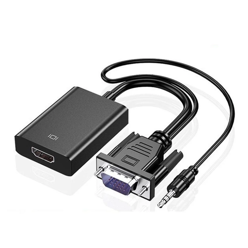 

Full HD 1080P VGA to HDMI-compatible Converter Adapter Cable With Audio Output VGA HD Adapter for PC laptop to HDTV Projector