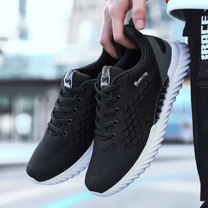 

Men Black Casual Shoes Trainers For Men Zapatos Casuales Mens Casual Shoes Hot Sale Summer Sapatos Slip On Black Sneaker Work
