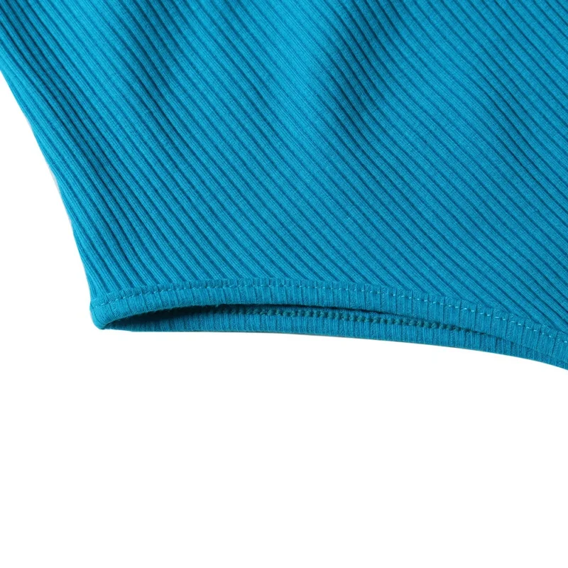 

Women Sexy V Neck Cotton Bodysuit Long Sleeve Autumn Clothing Wear Sexy Slim Short Cotton Knitted Bodycon Bandage Jumpsuit