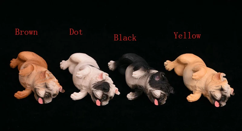 9 см длинные Французские бульдоги модели боковое лежа положение животных