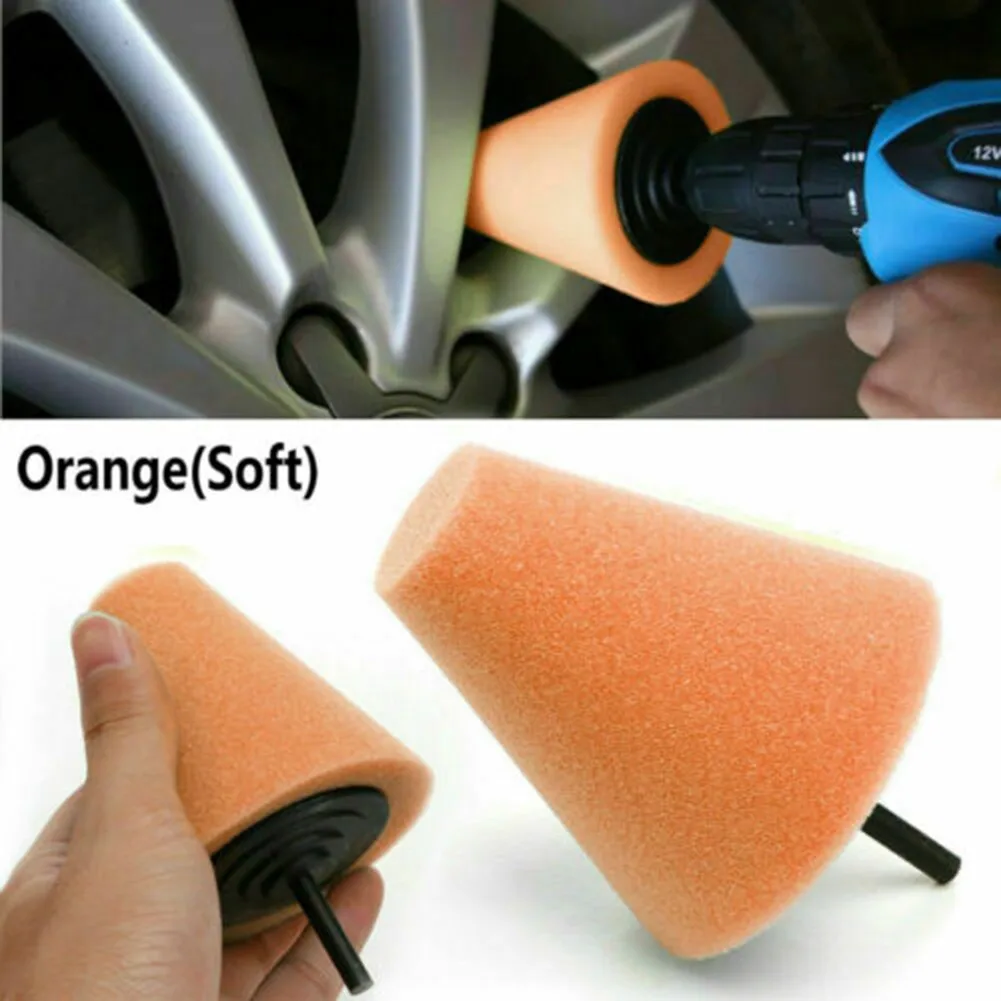 

Tool Foam Polishing Cone Shaped Pads Wheel Hub Wheels 1pc Accessory Car Repeatedly Sponge