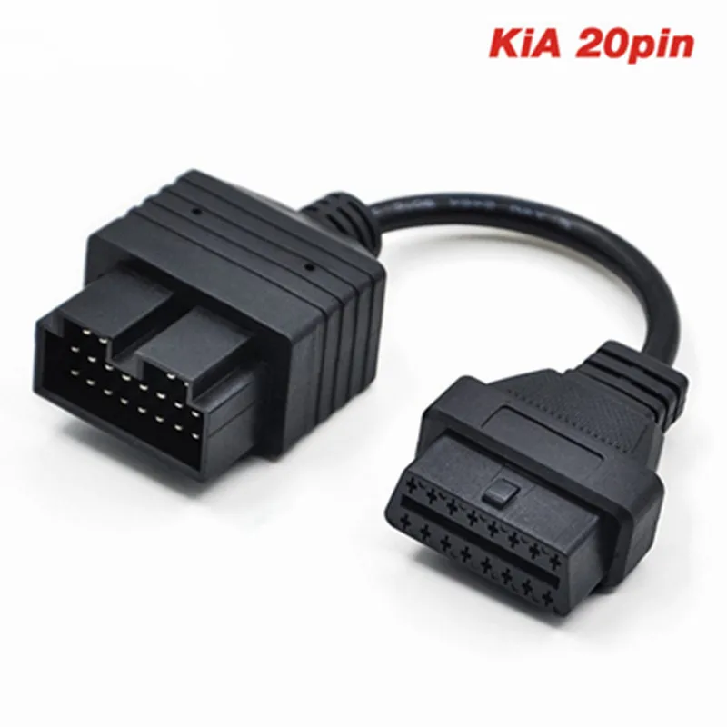 

Quallity For KIA sportage Diagnostic Cable OBD 20 pin to OBD2 16pin Car Diagnostics Adapter for KIA 20pin OBD2 Car Connector