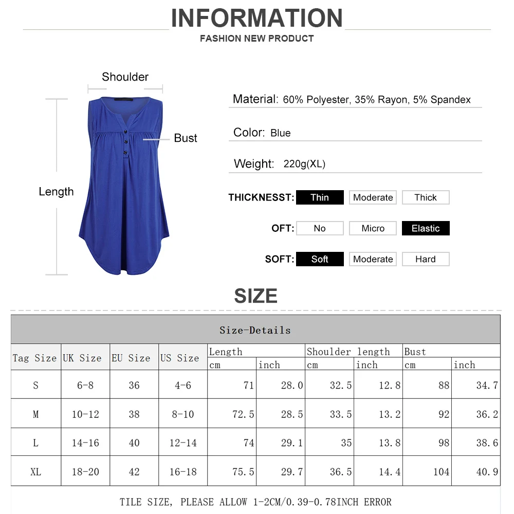 

Sales Womens Summer Hot Solid Color Tank Tops Female Fashion Sleeveless Round Neck Button Vests Ladies Casual All-match Tees D30