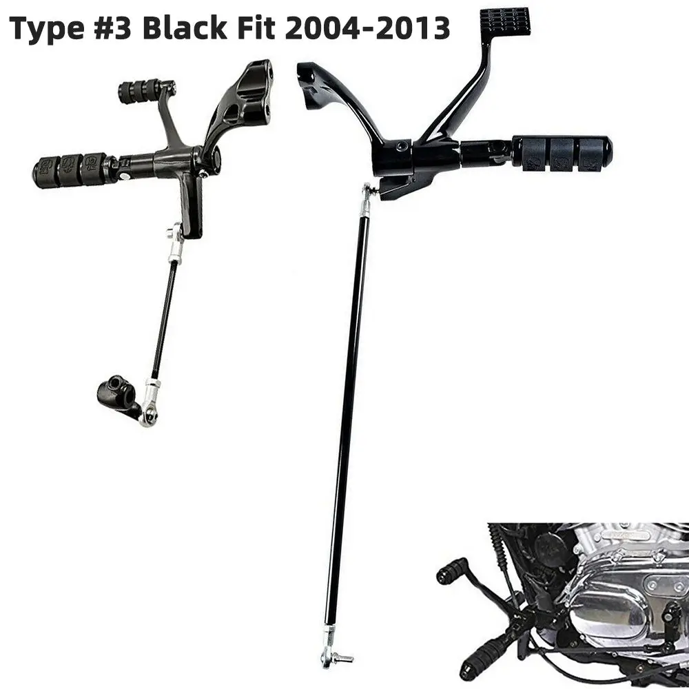 Type3 Fit 2004-2013 Подножки рычаги сцепления для Sportster XL883 XL883C XL1200L XL1200R сорок восемь подножка подставки для ног управление вперед 1991 - Цвет: Type3 Fit 2004-2013