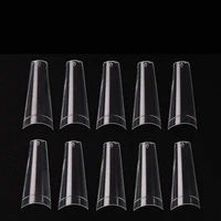 100 pcs ballerina nails long french half cover nail tips french fake nail artificial nail art acrylic manicure tool
