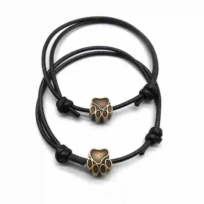 Браслет с принтом лап для домашних животных браслет на веревке собак кошек