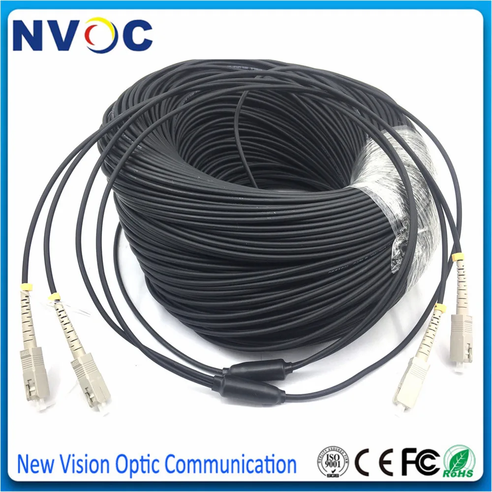 MM 2 ядра 50/125 Φ LSZH Черная оболочка 3 0 мм SC/OM3 300/LC/ST/FC 100/150/ 200M волокна 2C бронированный