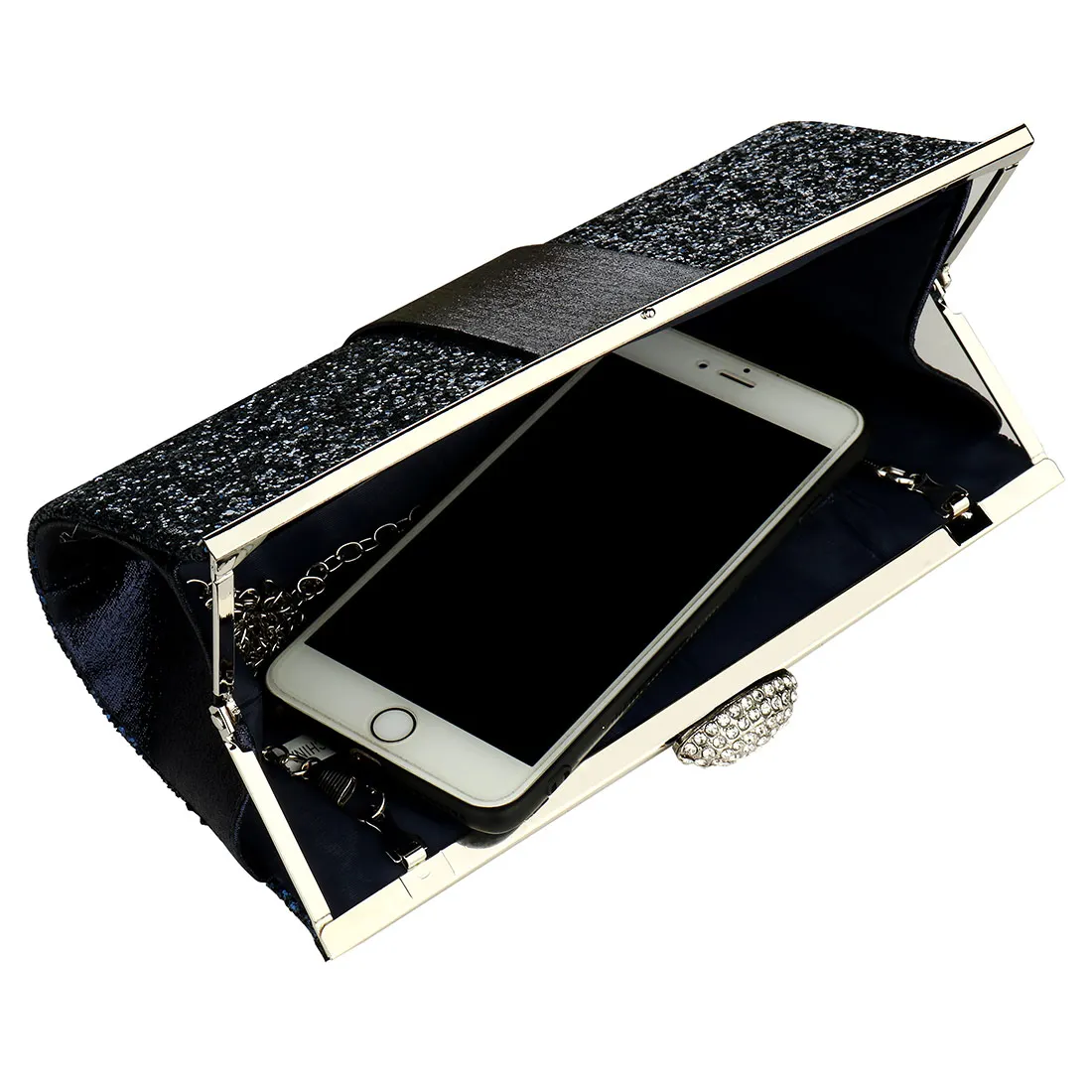 

Solid Elegant Evening Bags Fashion Party Banquet Clutch Bag Sequined Glitter Clutches Female Rectangle Purse Shoulder Pouch