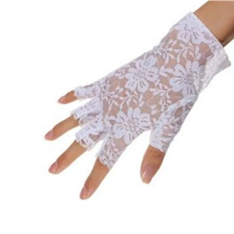 

Women Sexy Fingerless Gloves Accessories Sunscreen Half Finger Lace Gloves