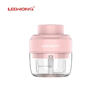 leewong electric mini chopper usb wireless meat grinder blender crushed ginger garlic kitchen pink