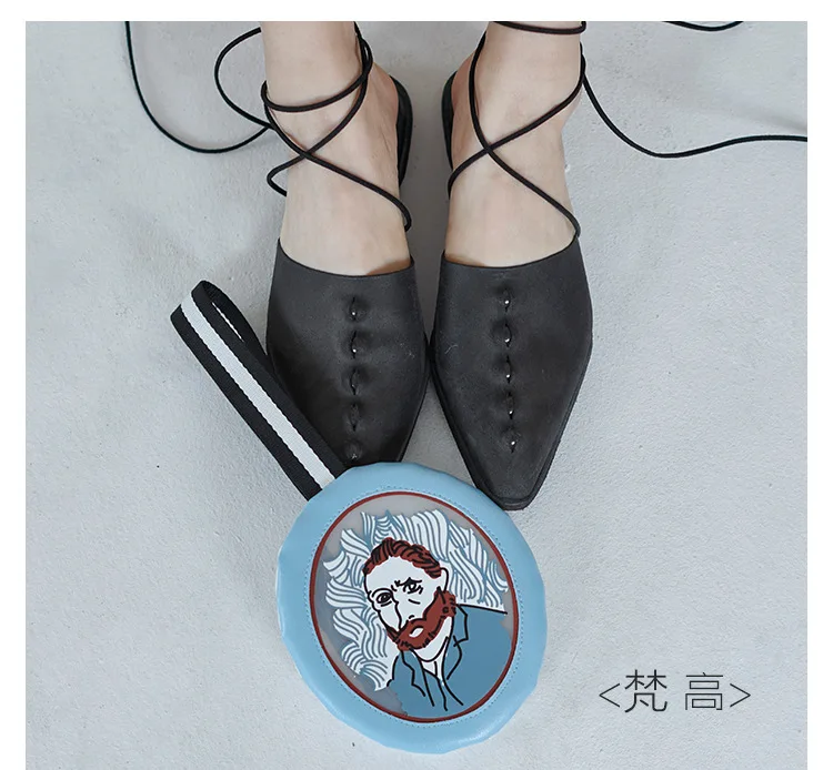 Kawaii портмоне для детей девушка ретро Рисунок Живопись модели сумки бумажник сумки Ван Гог маленькие Сумки из искусственной кожи для женщин