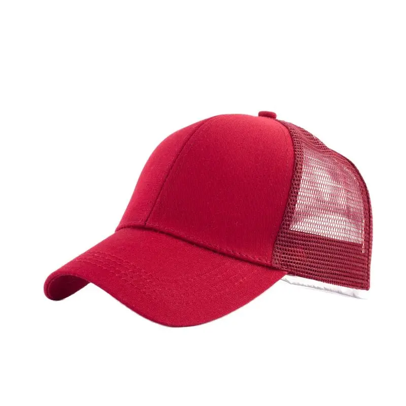 Summer Women Ponytail Baseball Cap Casual Lady Caps Sports Open Mouth Red Khaki White Black Pink Hat | Аксессуары для одежды