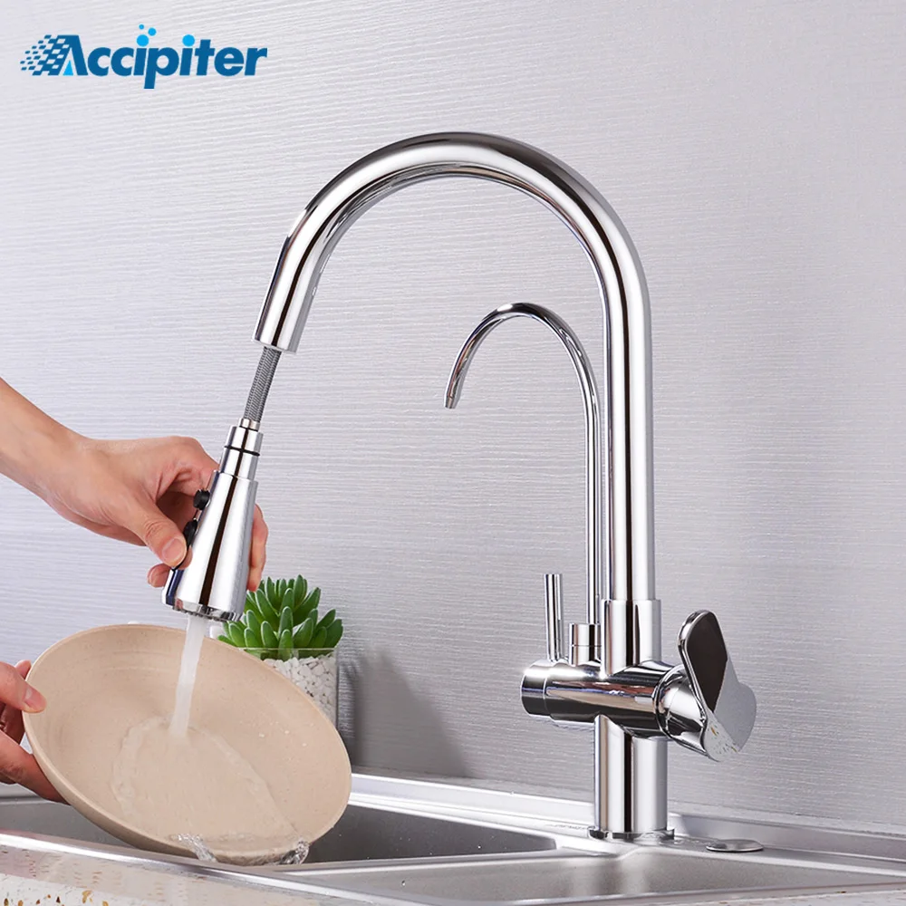 Вытяжной кухонный смеситель torneira para cozinha de parede кран для кухни фильтр для воды кран Три способа смеситель для раковины кухонный кран