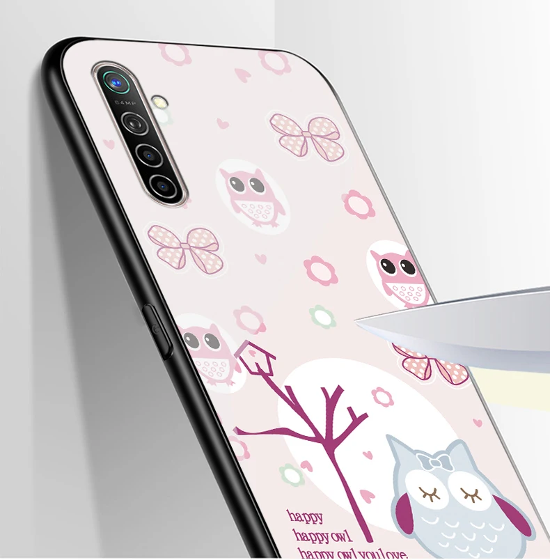 Для OPPO Realme X2 чехол 6,4 ''модный стеклянный Жесткий Чехол для задней панели телефона чехол s для OPPO Realme XT силиконовый бампер