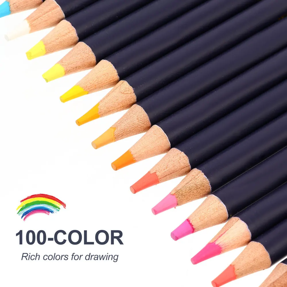 

100 Colors Pencils Portable Colored Pencil Colors Drawing Sketch Art Supplies