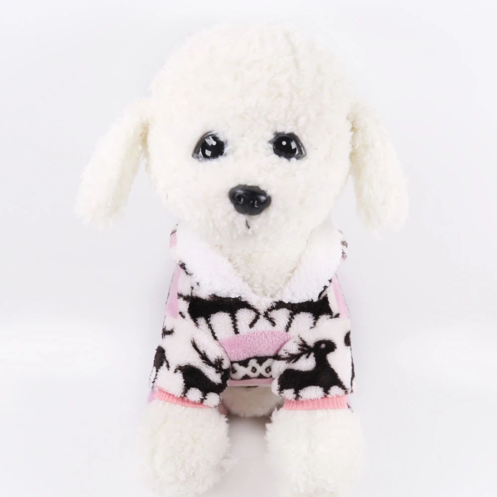 Милая Одежда для кошек Двухслойное теплое хлопковое пальто щенков одежда