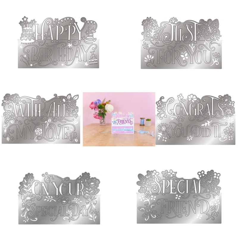 

Flower Metal Cutting Dies Troqueles Decorate Scrapbooking For Decor Embossing Navidad Transparent Greeting Card Album Diary
