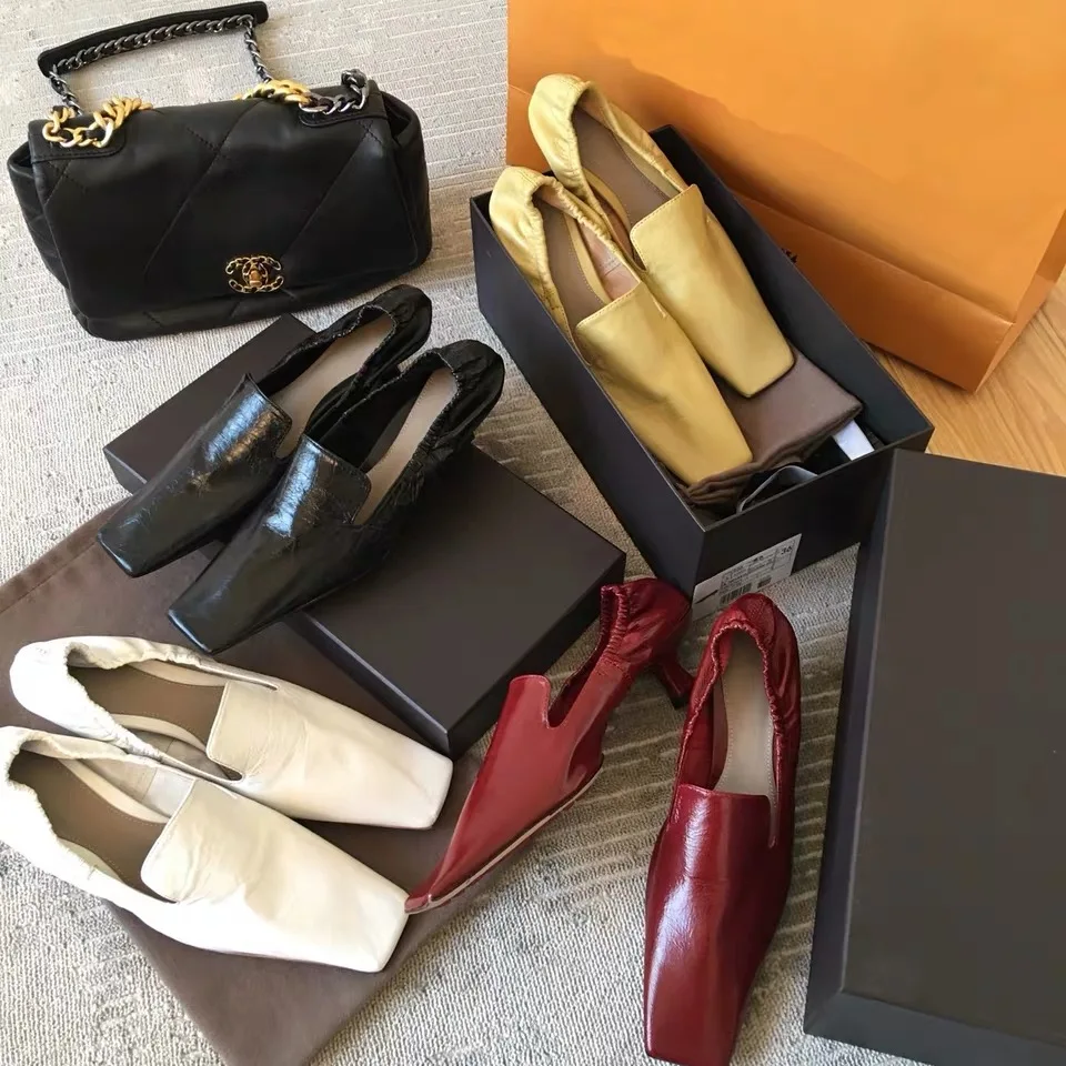 Туфли MONMOIRA Женские винтажные квадратный носок плоская подошва без застежки