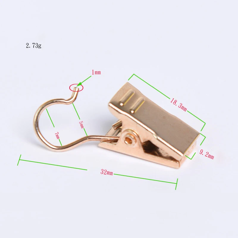 Gold curtain clip XZJJA 10/20 Вт, 30 Вт, 50 шт. крепкий металлический занавес зажимы крючки для душевой занавеска для гостиной аксессуары Зажимы для штор держатель - Цвет: Gold curtain clip