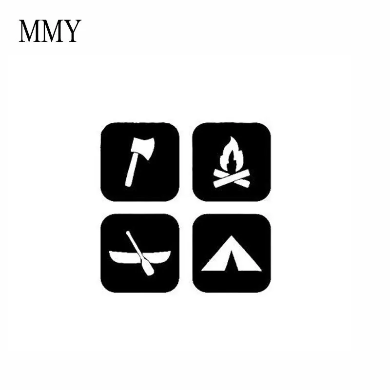 5 &quot* 5&quot Приключения кемпинг огонь палатка каноэ топор виниловые наклейки в виде