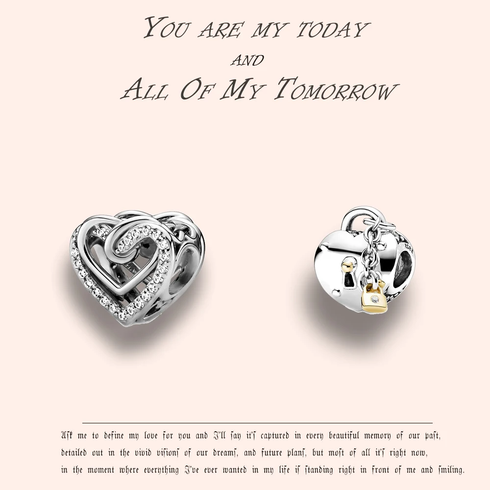 

Hot Top Sale 925 Sterling Silver Cute Fine Beads charm Charms Fit Original Sliver Bracelet Jewelry For Women Chirstmas Gift