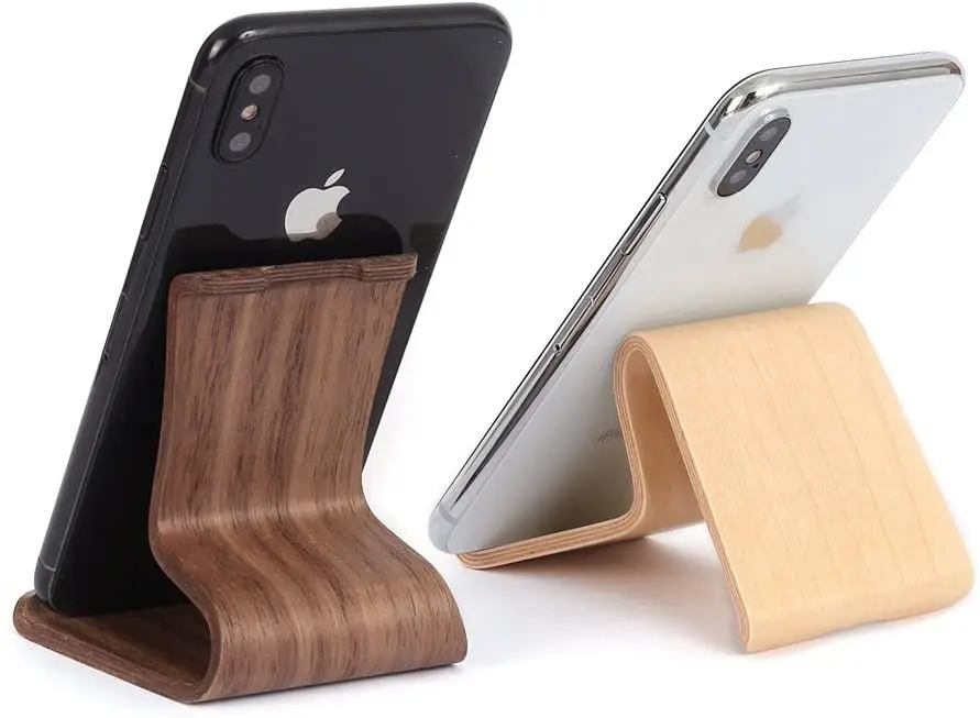 

Wooden Walnut Birch Mobile Phone Stand Holder Tablets Keeper for iOS Android Smart Phone