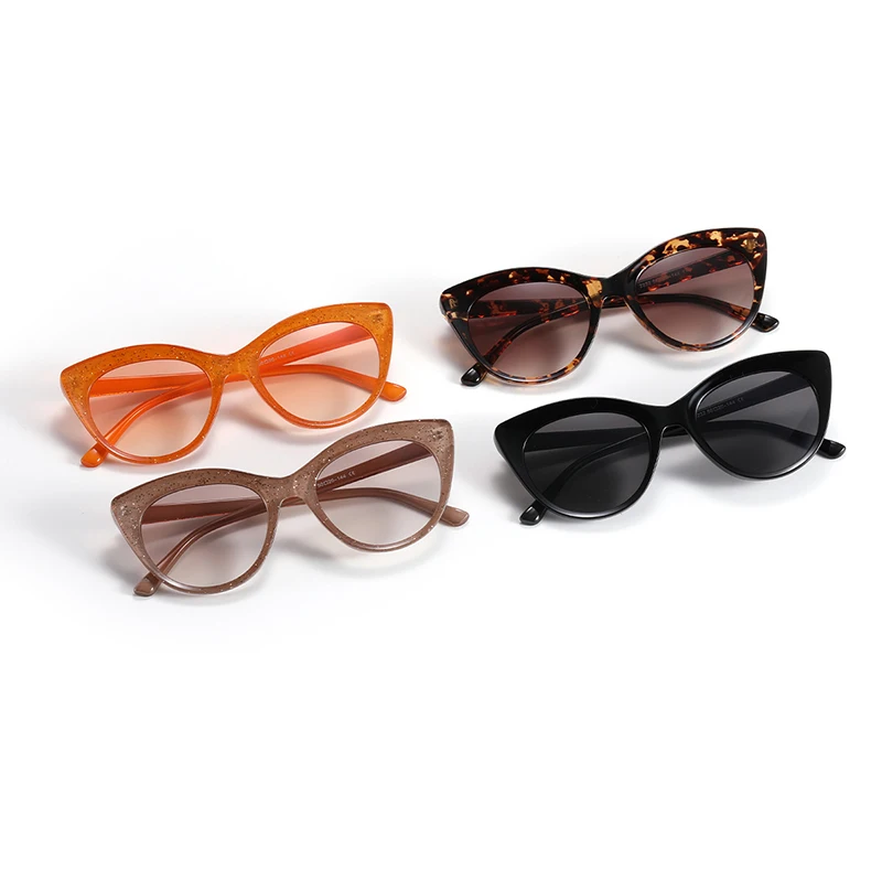 

Free shipping 2021 Cat eyes fashion big strong round full frame Chinese sunglasses