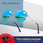 Солнцезащитные очки-авиаторы VEITHDIA, для мужчин и женщин, поляризационные, с цветными Светоотражающими линзами, для вождения