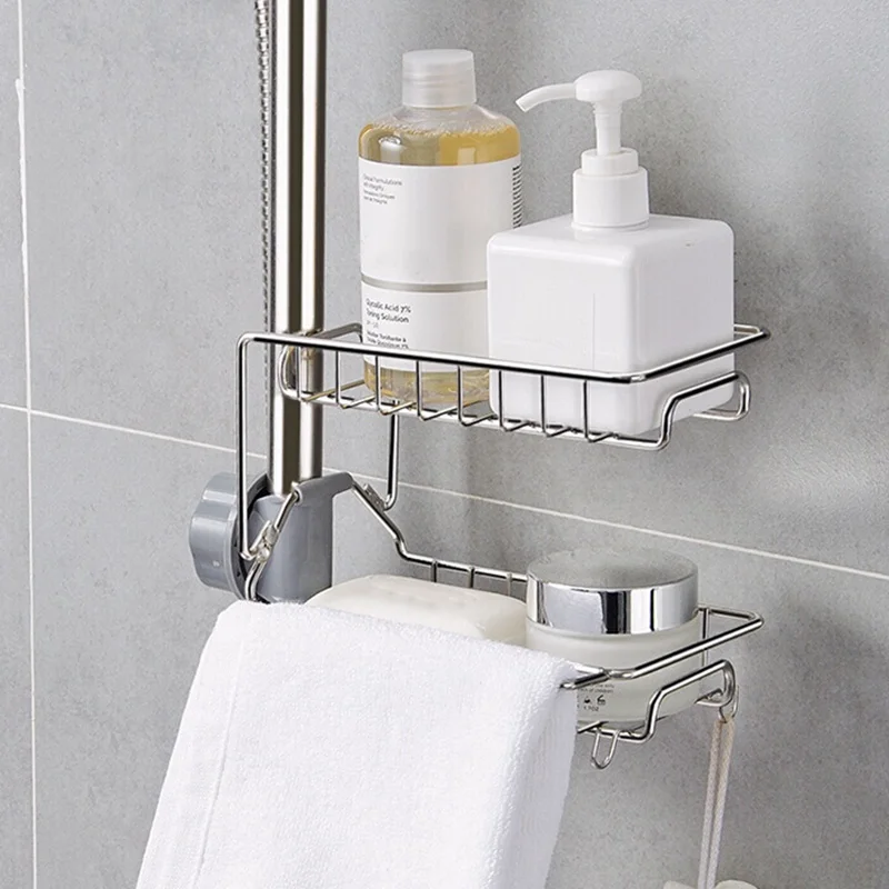 Держатель для губки ucet органайзер раковины подвесной стеллаж хранения смесителя