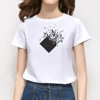 2021 geometry printed o neck cheap tee casual personality fashion tshirt summer harajuku aesthetics short sleeve t shirt