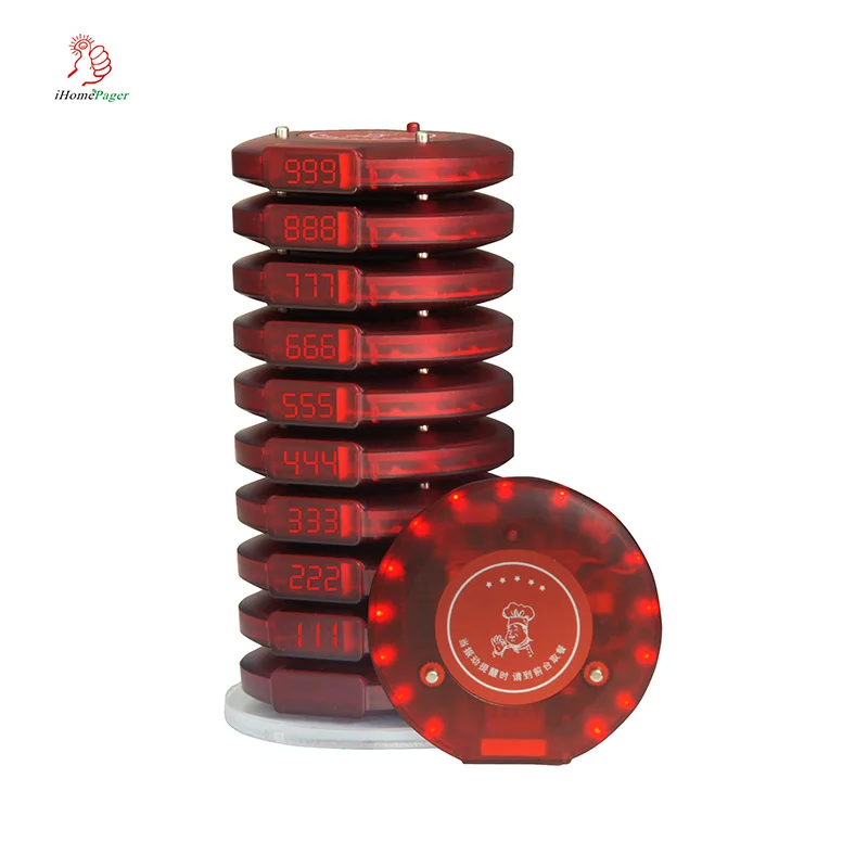 Оптовая Продажа Топ продаж 1 клавиатура с 10 красными пейджерами беспроводной