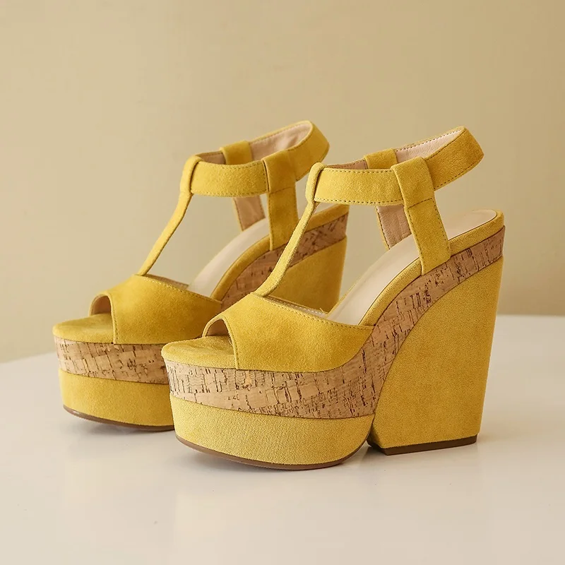 

women shoes 2020 new fashion summer sandals sexy wedges high heels peep toe shoes woman dress party gladiator sandals size 34-42