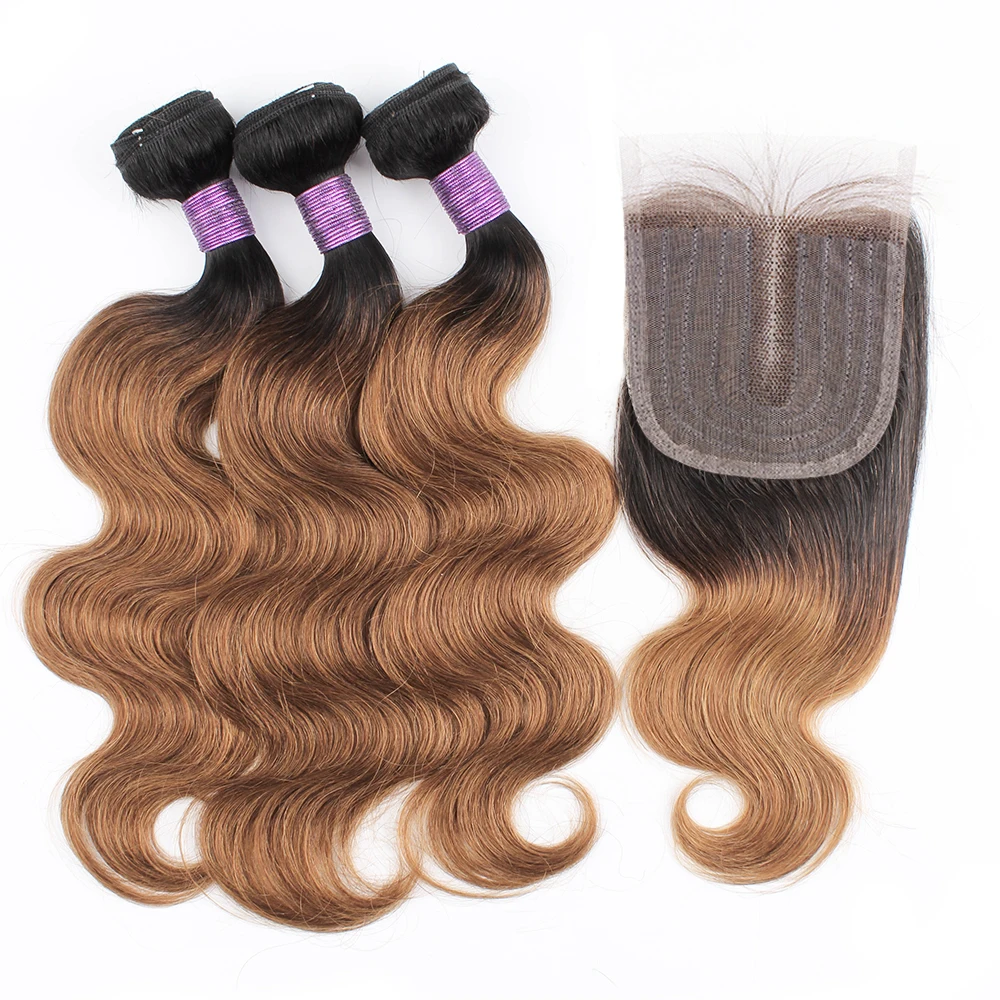 Bobbi 3 пряди с закрытием кружева средняя часть 200 г/компл. объемная волна эффектом