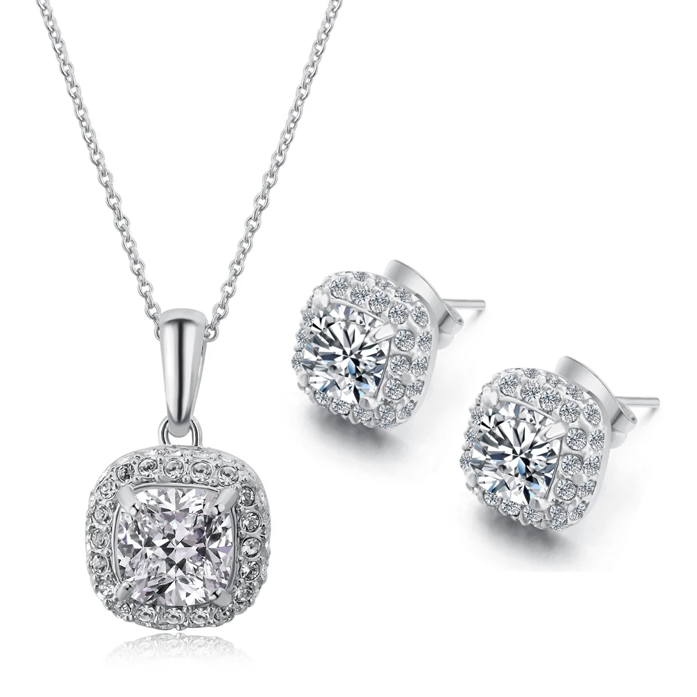 Высокое качество кубического циркония цвета розового золота ожерелья и подвески