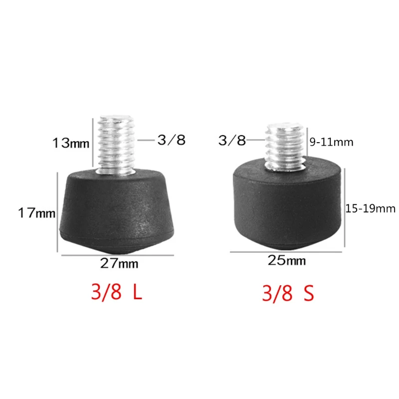 

Universal Anti-slip Rubber Foot Pad Feet Spike Photography Accessories for Tripod Monopod 3/8 Inch 1/4 Inch M8 Kits